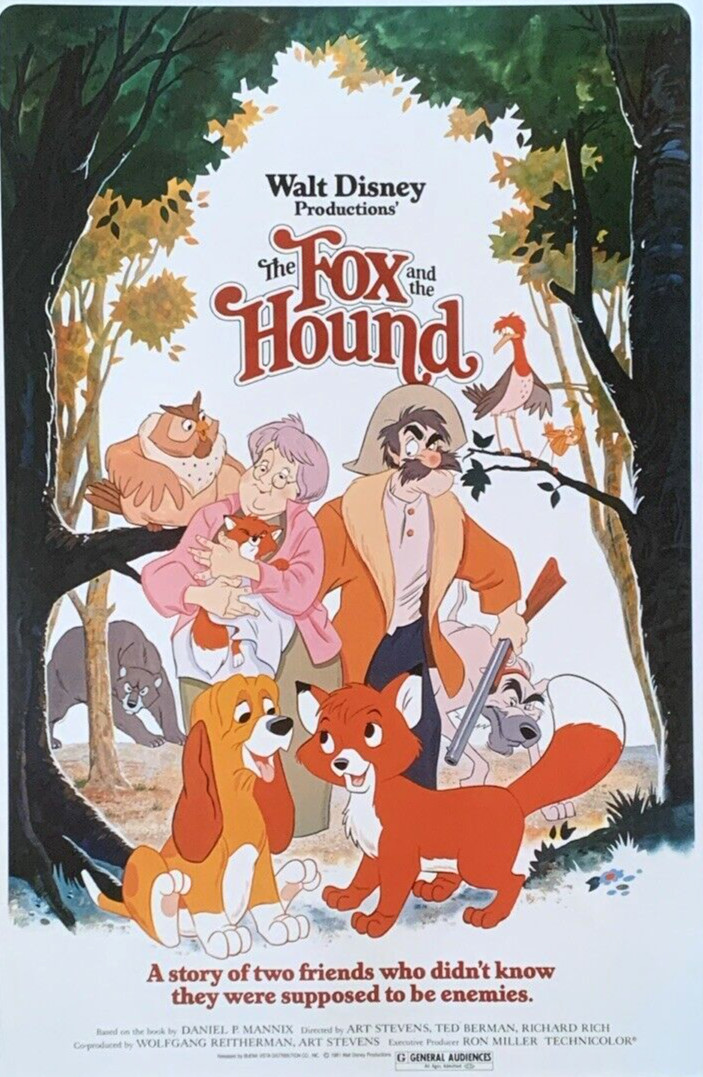 The Fox and the Hound Movie Poster 1981 Walt Disney Productions #0048