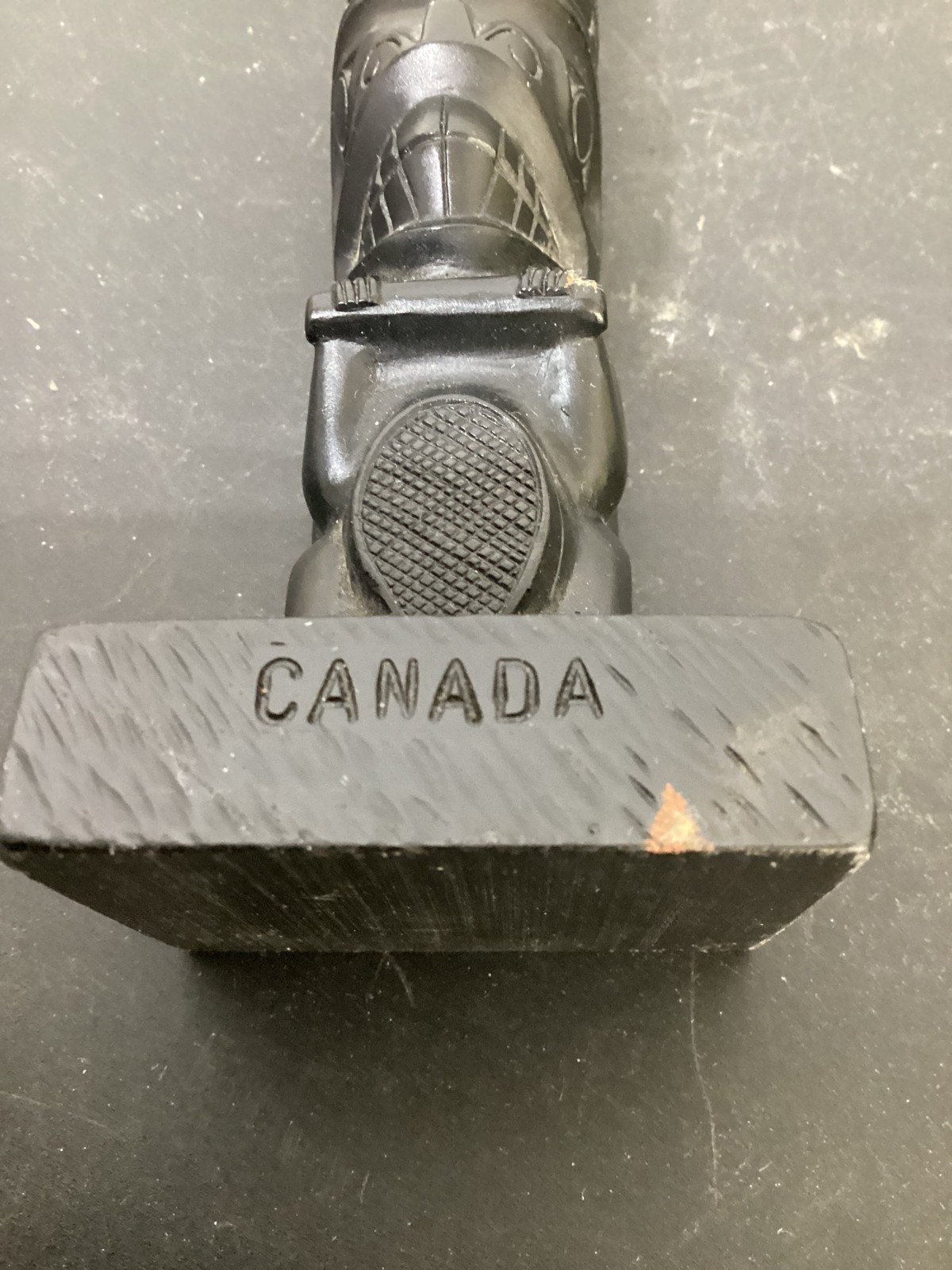 Vintage Canadian Haida Carved Totem Pole 9" Canada Vancouver CA Tribal Pearlite