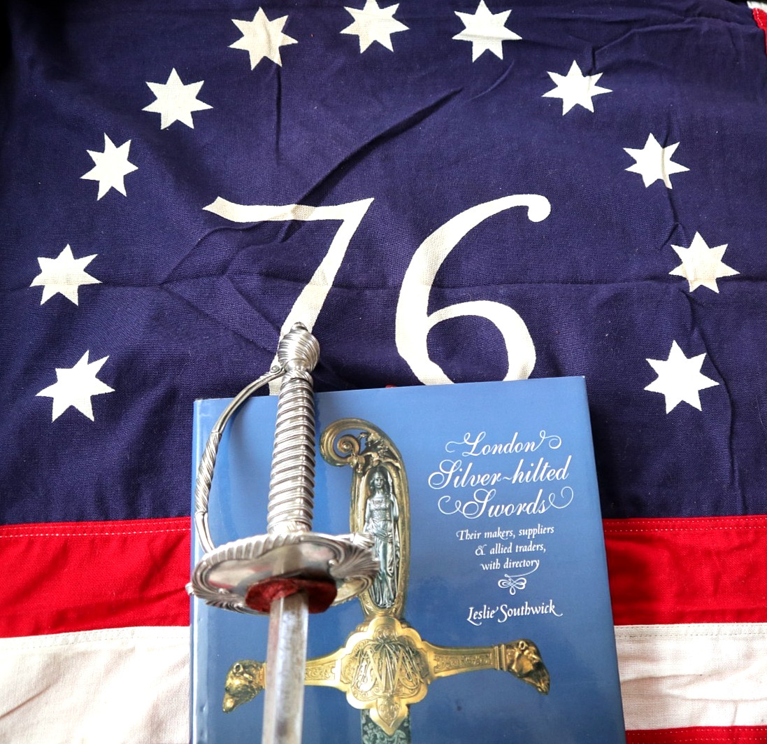 REVOLUTIONARY WAR BRITISH SILVER HILT SMALL SWORD HALLMARKED CIRCA 1770