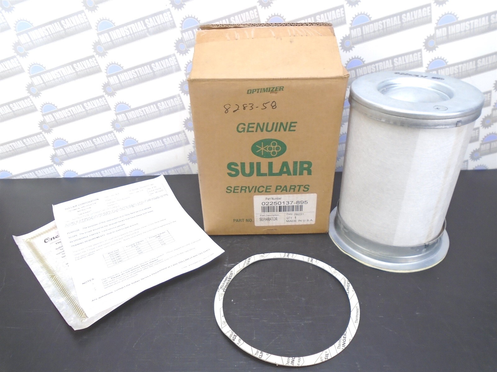 Genuine SULLAIR - 02250137-895 - OEM SEPARATOR - (NEW in BOX)