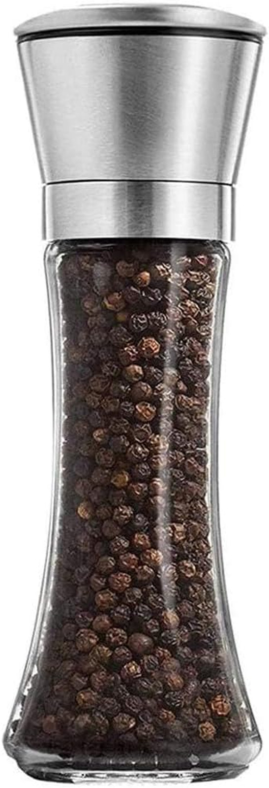 Salt and Pepper Grinder Tall Size - Black Pepper,Herb Shakers Mill Refillable Ma
