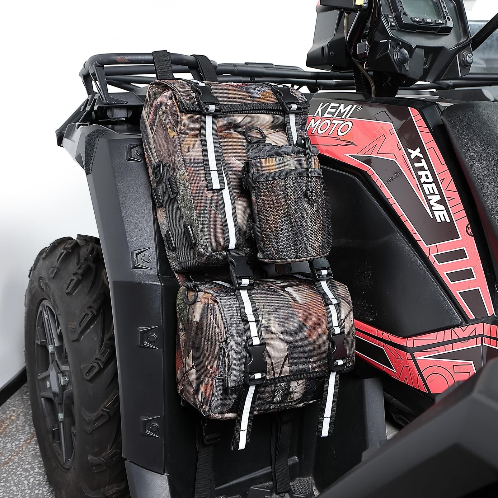 ATV Fender Bag Cooler Bag Pack Luggage Storage Cargo Camo For Sportsman Yamaha