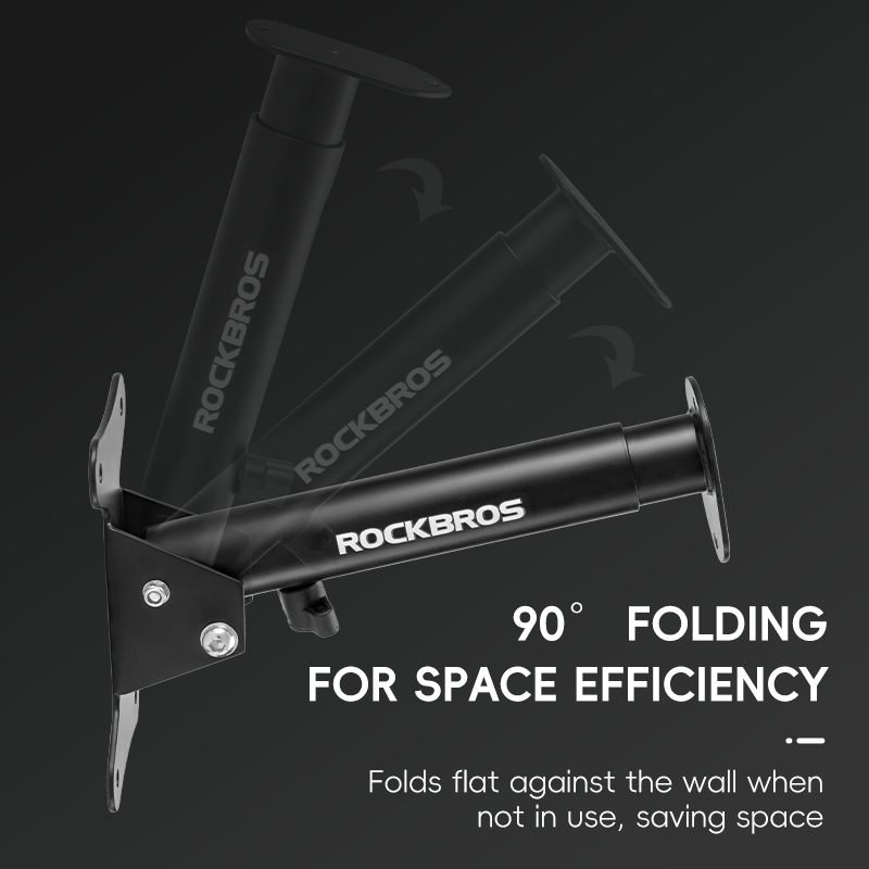 ROCKBROS Bicycle Wall Mounted Rack Adjustable Carbon Steel Telescopic Racks