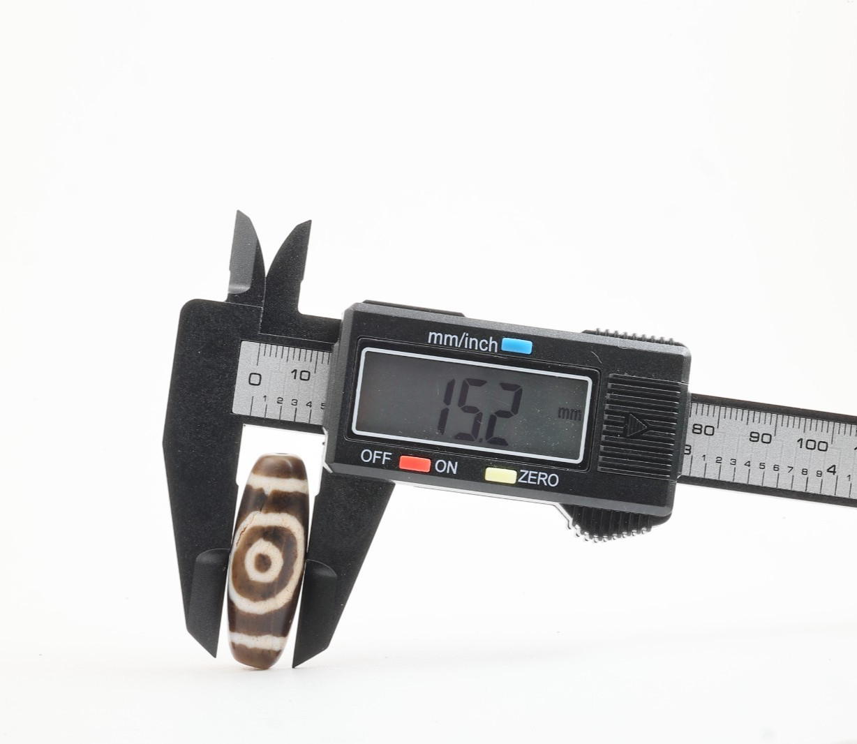 Tibetan Double Tiger-Tooth Eye-in-Eye Dzi Bead Agate Taiwan Handmade Amulet