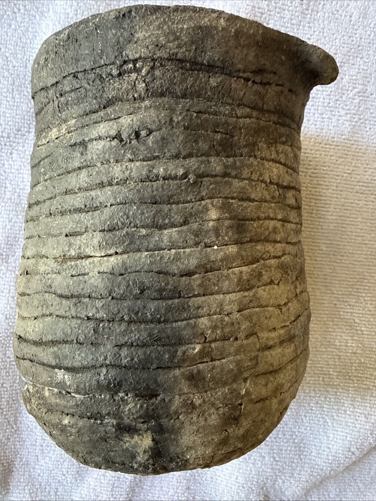Pre- Historic Anasazi Corrugated Pottery Vessel