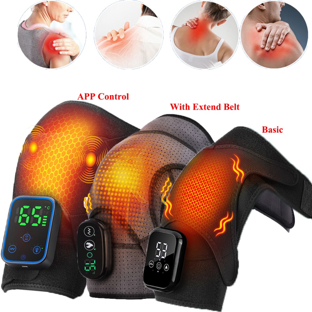 2026 Heated Shoulder Massager with Vibration Dual Therapy Pad Rechargeable