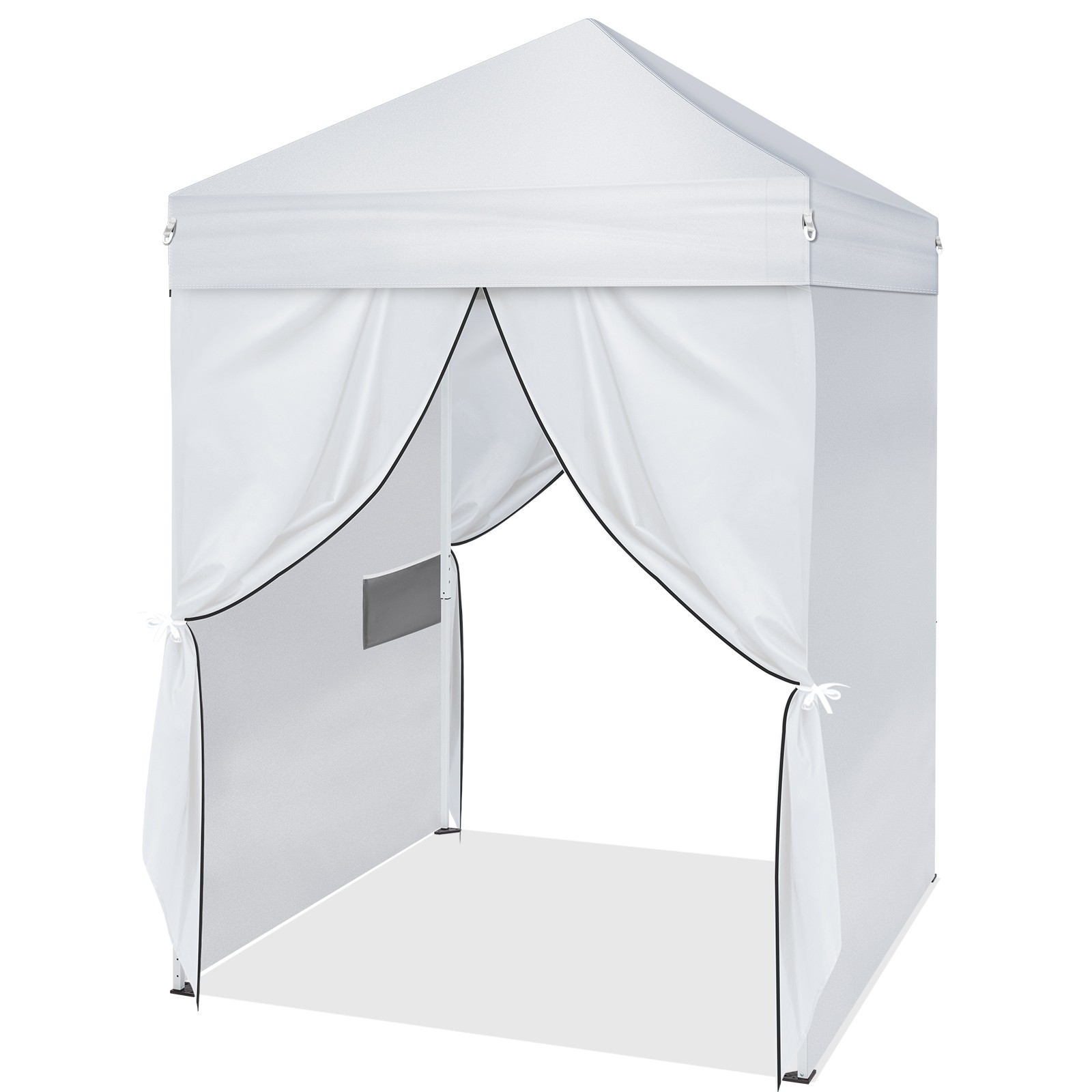 5x5ft Pop Up Canopy Tent Outdoor Folding Canopy with Carry Bag,4 Sidewall US
