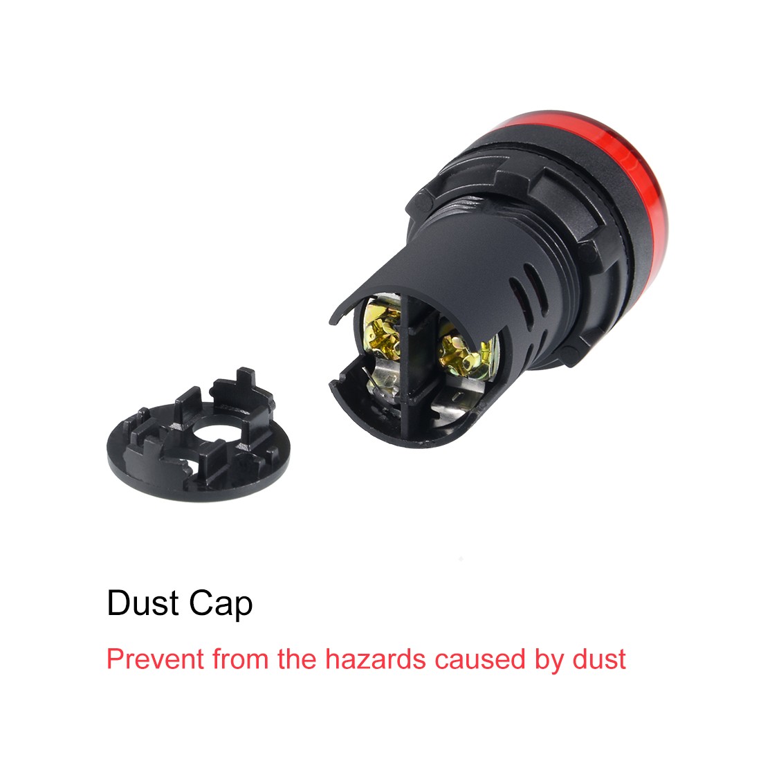 10sets AC/DC 110V Indicator Lights Red Green LED Flush Panel Mount 7/8" 22mm