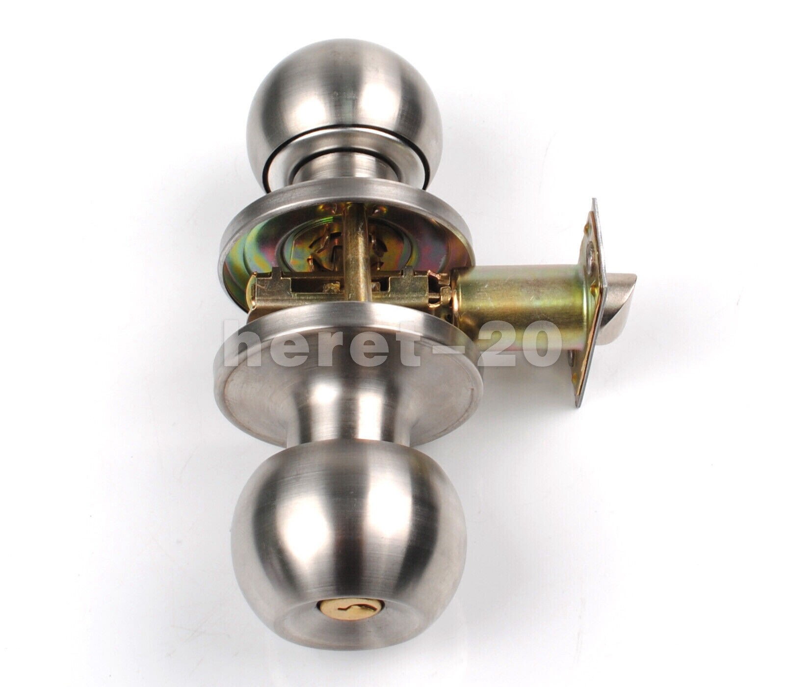 HighQuality Door Knob Privacy Lock Interior Bathroom Bedroom Stainless Steel