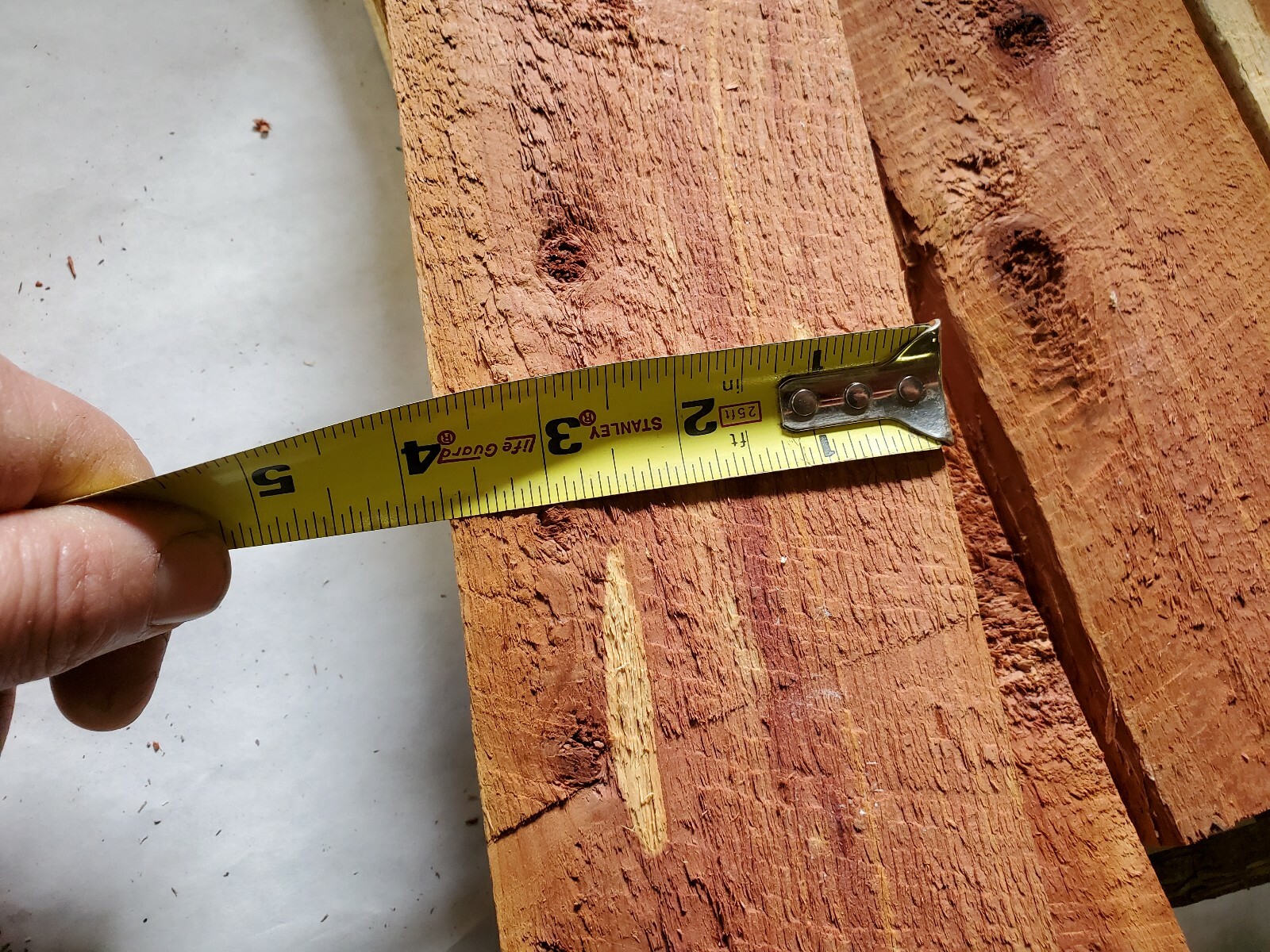 9 pcs. Aromatic Eastern Red Cedar Rough Cut 7/8" - 1" x 3 1/2" Boards 23-1/2" L