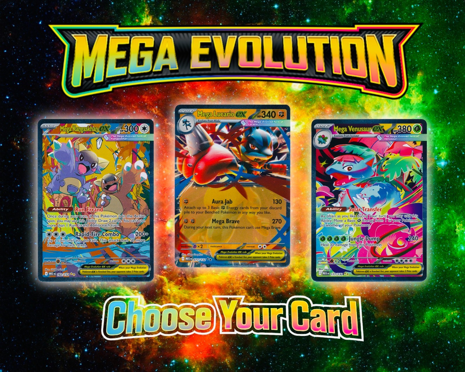 Pokemon TCG - Mega Evolution! Holo/Reverse Holo EX SIR Illustration Rare Card!