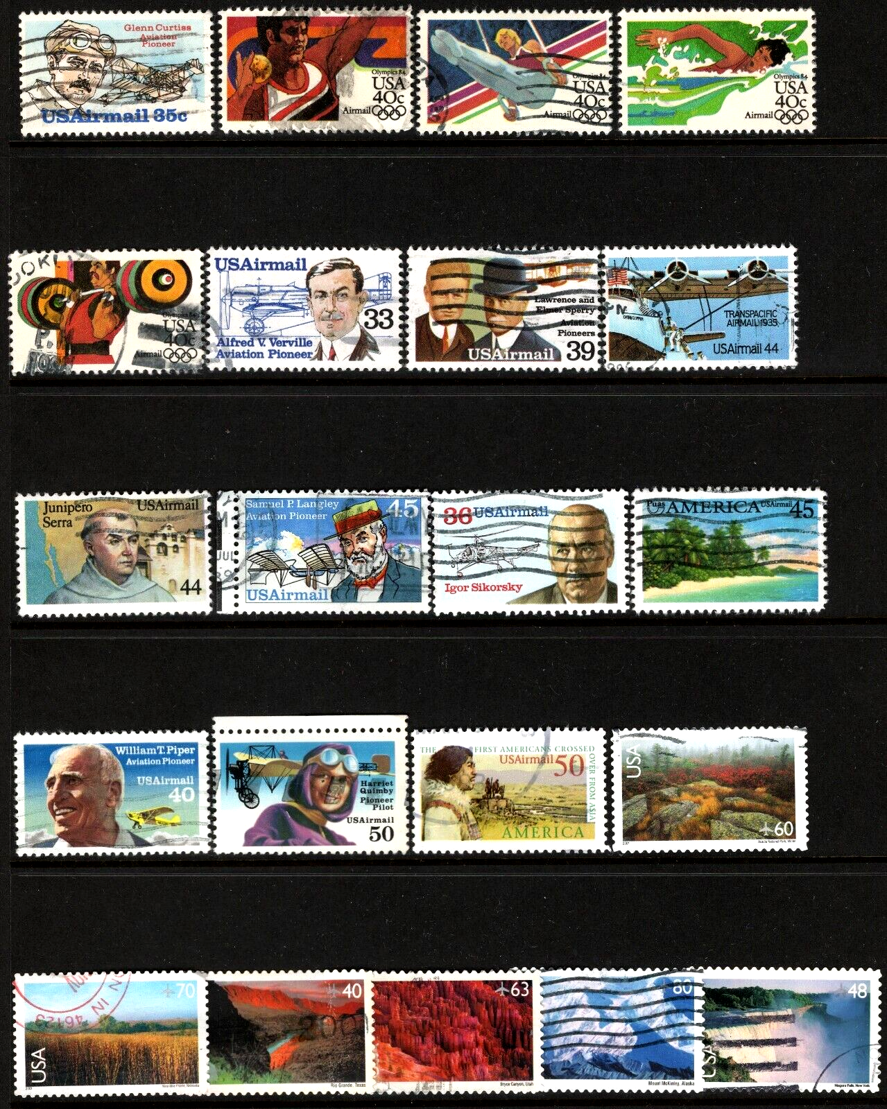 Used Lot of 100+ US Airmail and Special Delivery Stamps All Different