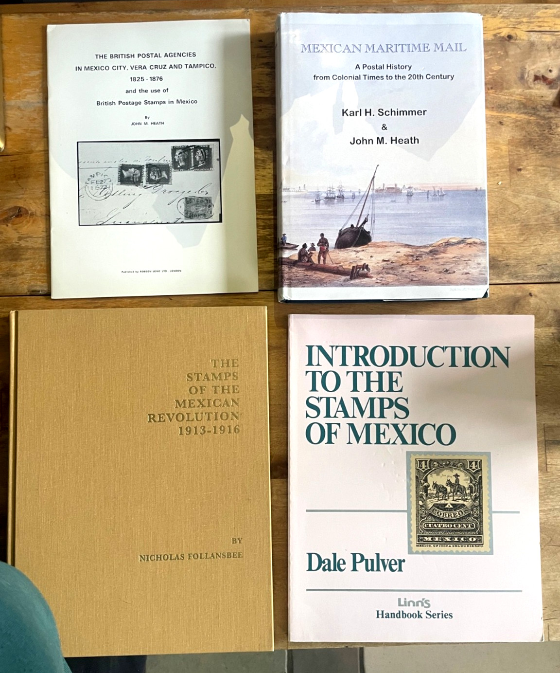 4-item lot Mexican Philately. Pulver Introduction, Maritime, Revolution British