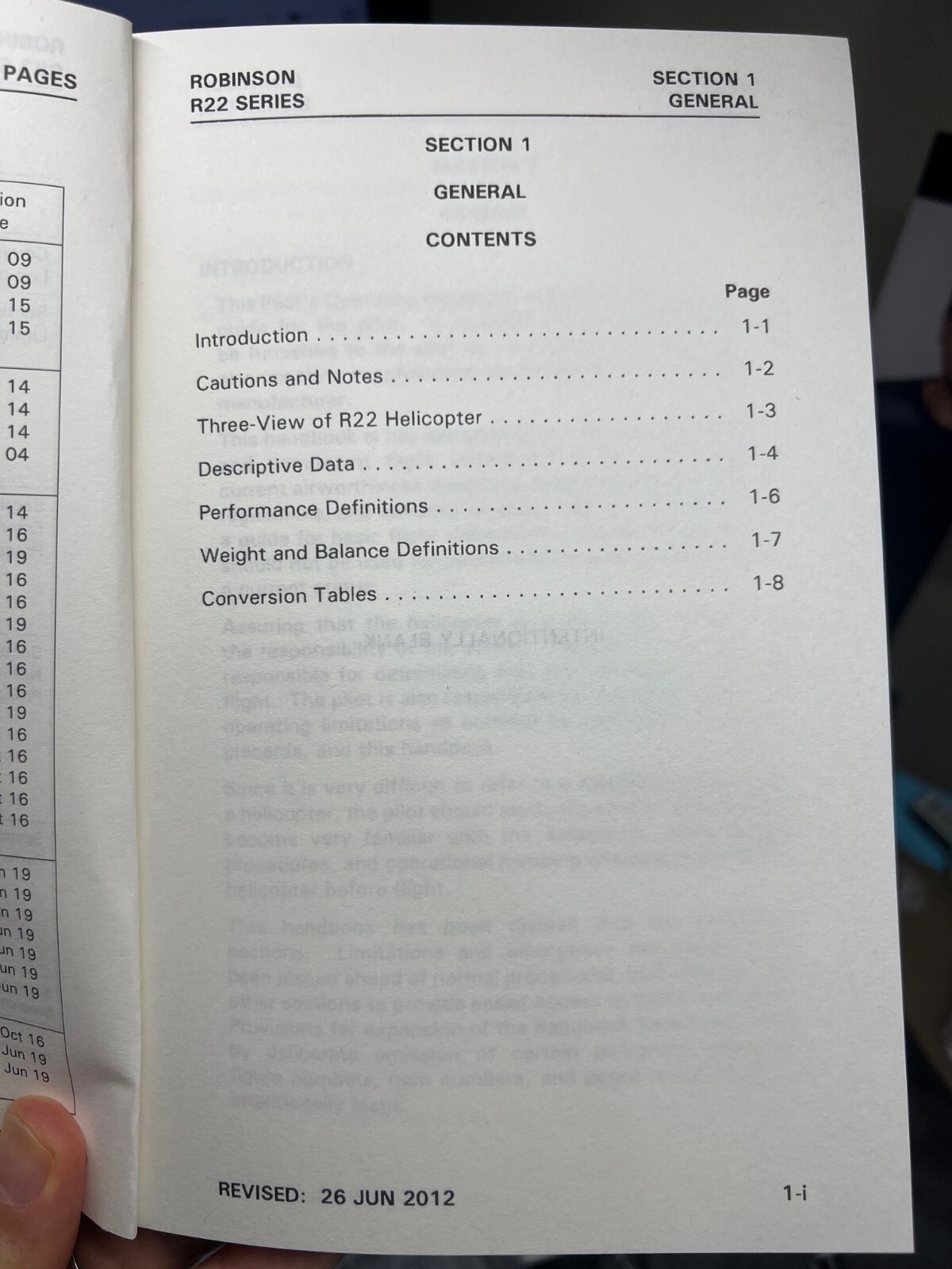 Robinson 22 Pilot Operating Handbook