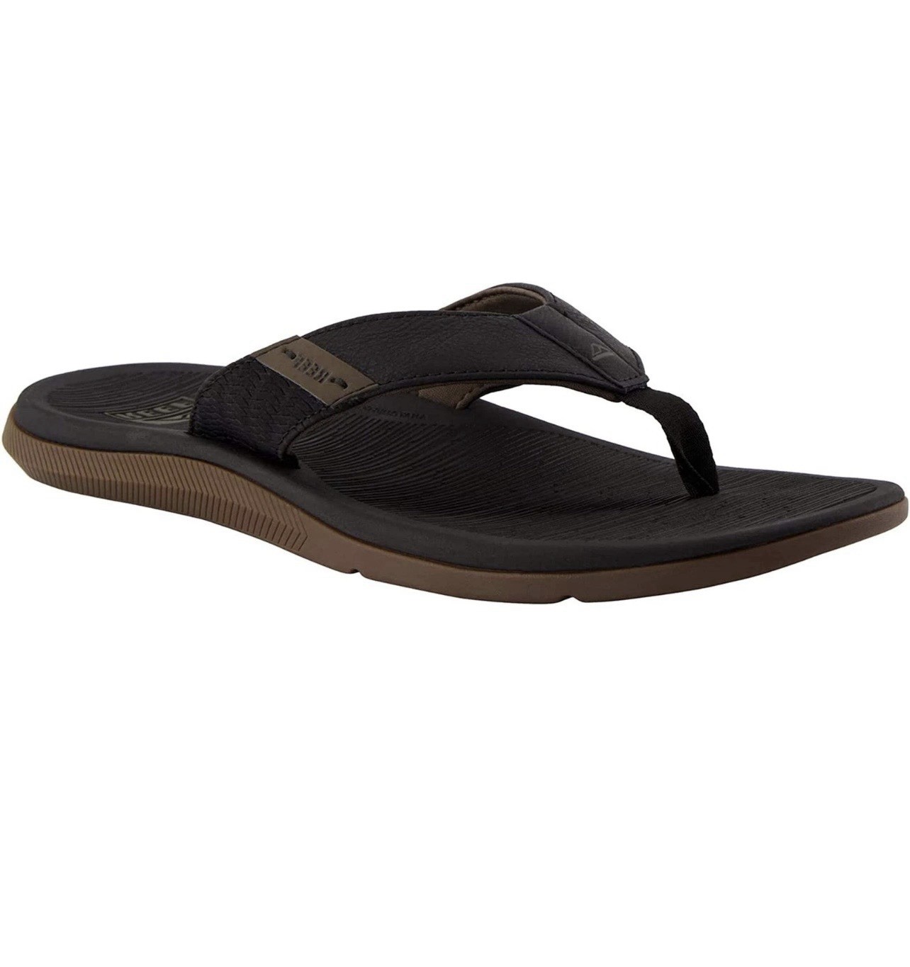REEF Santa Ana Men's Sandals Beach Flip Flop Cushion Black/Brown CI4650 NWT