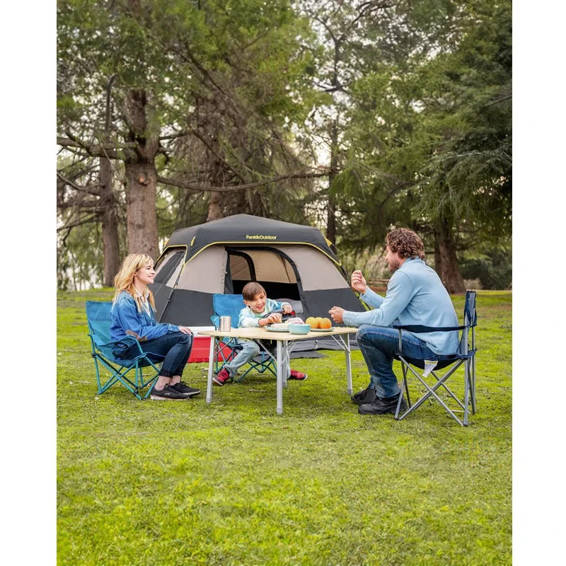 Fanttik Camping Tent 4 Person Instant Cabin Tent Setup in 60 Seconds with Rainfl