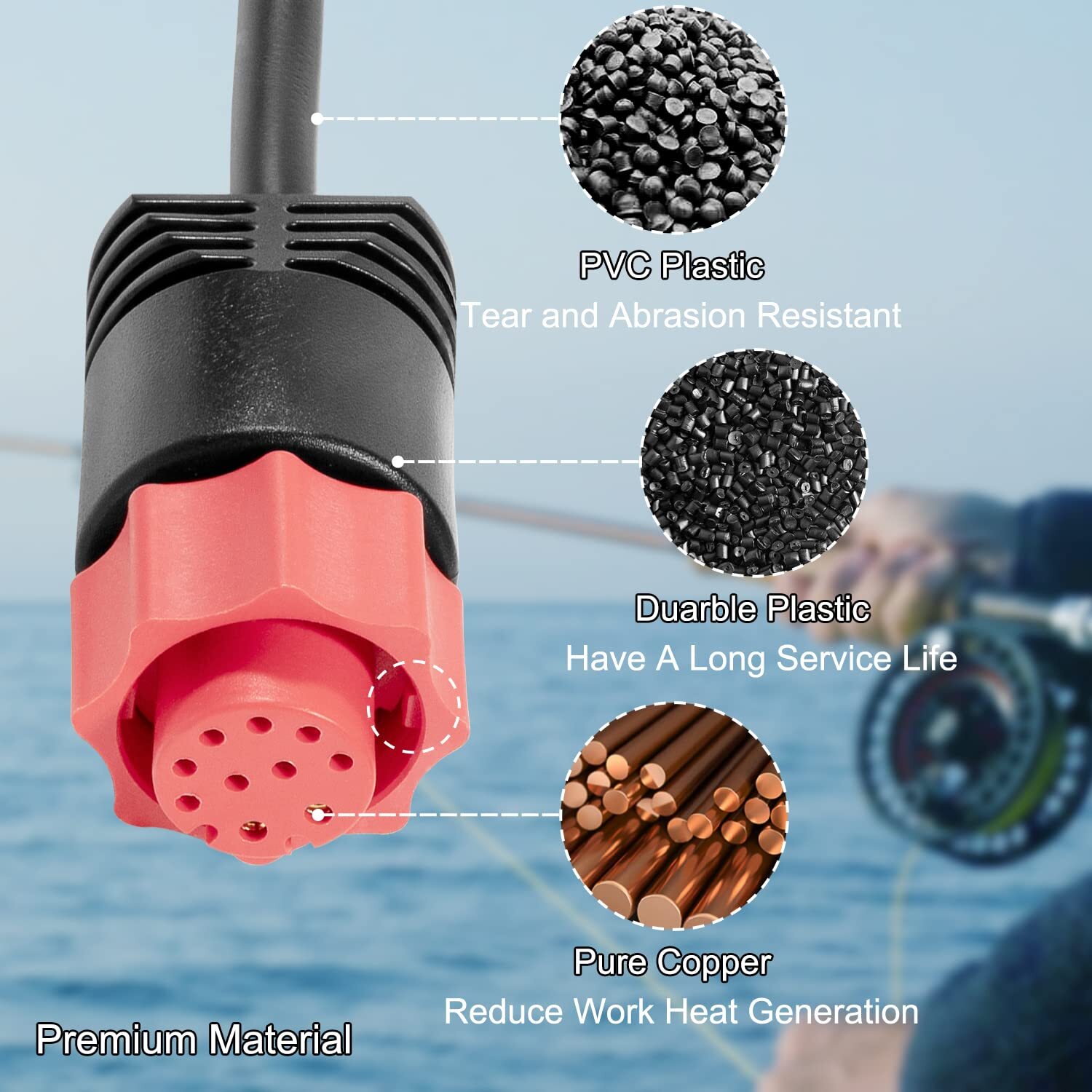 000-14041-001 HDS / Elite / Hook Power Cable 3 Foot, 2-Wire Power for Lowrance