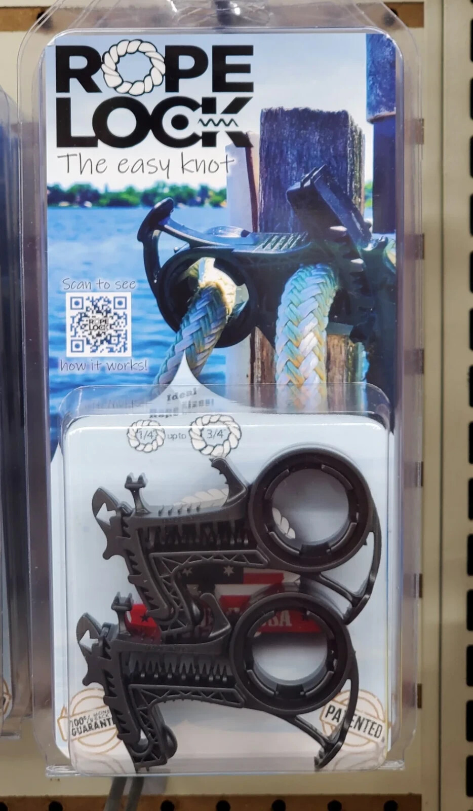 ROPELOCK "Tie Ease" Easy Knotless Safety Tie - Horses - Marine - Boat **2 Pack**