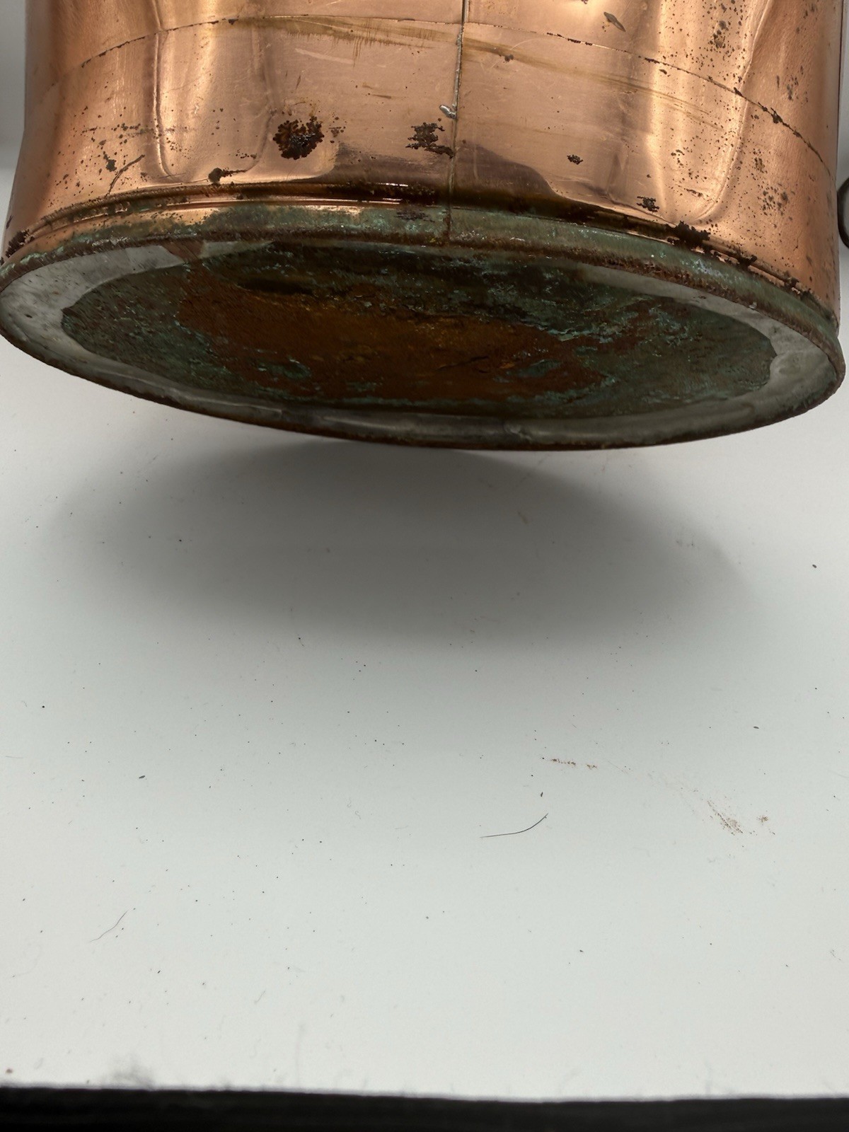 Vintage Umbrella Stand With Delft Style Handles Copper Plated