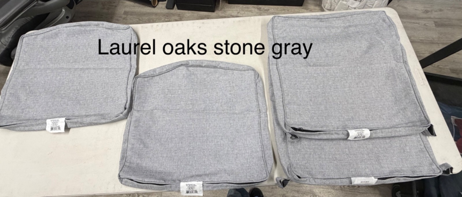 Hampton Bay Laurel Oaks CushionGuard Chair Slipcover Set (2 Chairs) - Stone Gray