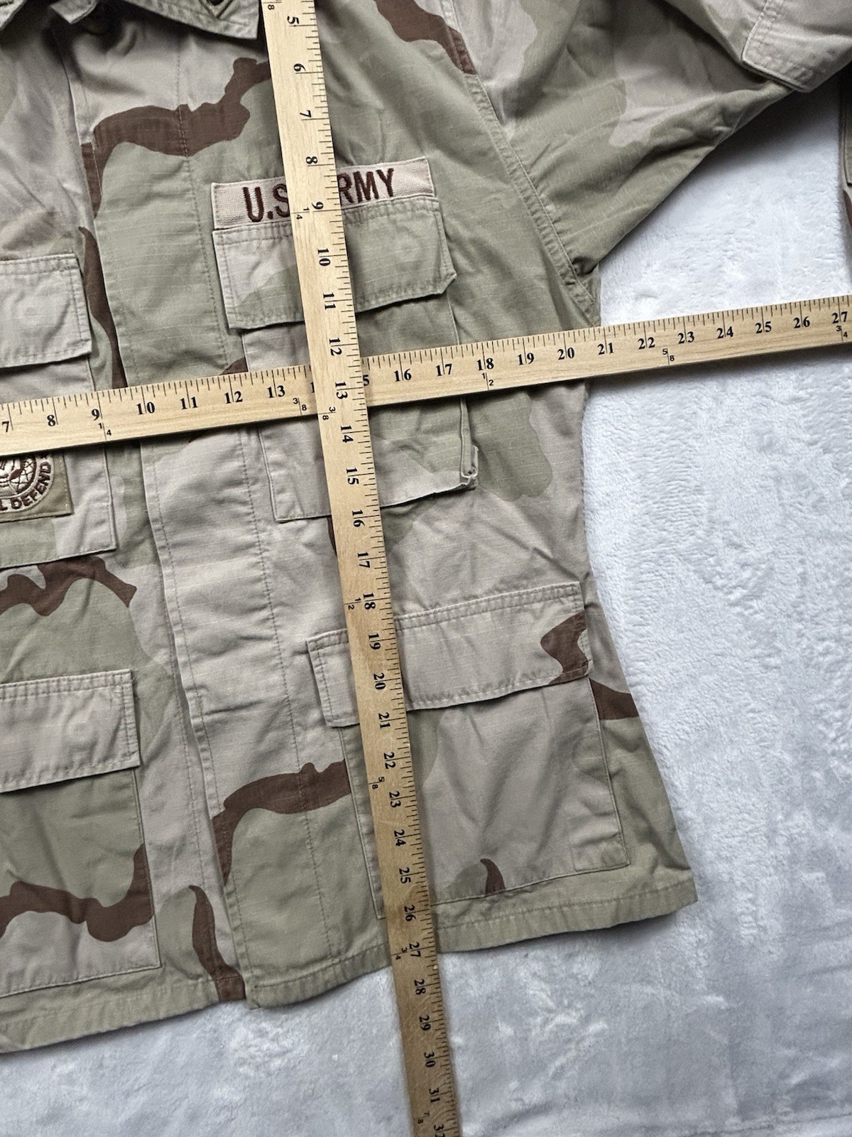 US Army Coat Desert Camouflage Pattern Combat Patches Small Short Vintage 1997