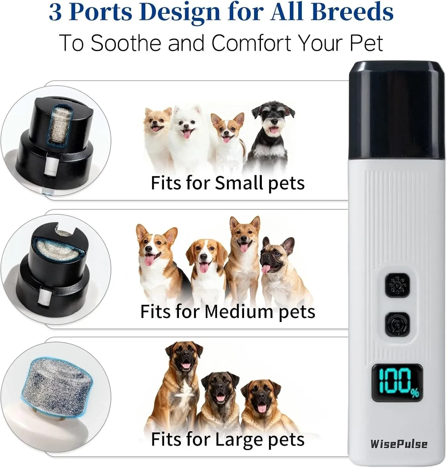 Upgraded Silent Groom Pro Nail Grinder Heusom Silent Grind Pro for Dogs Nail NEW