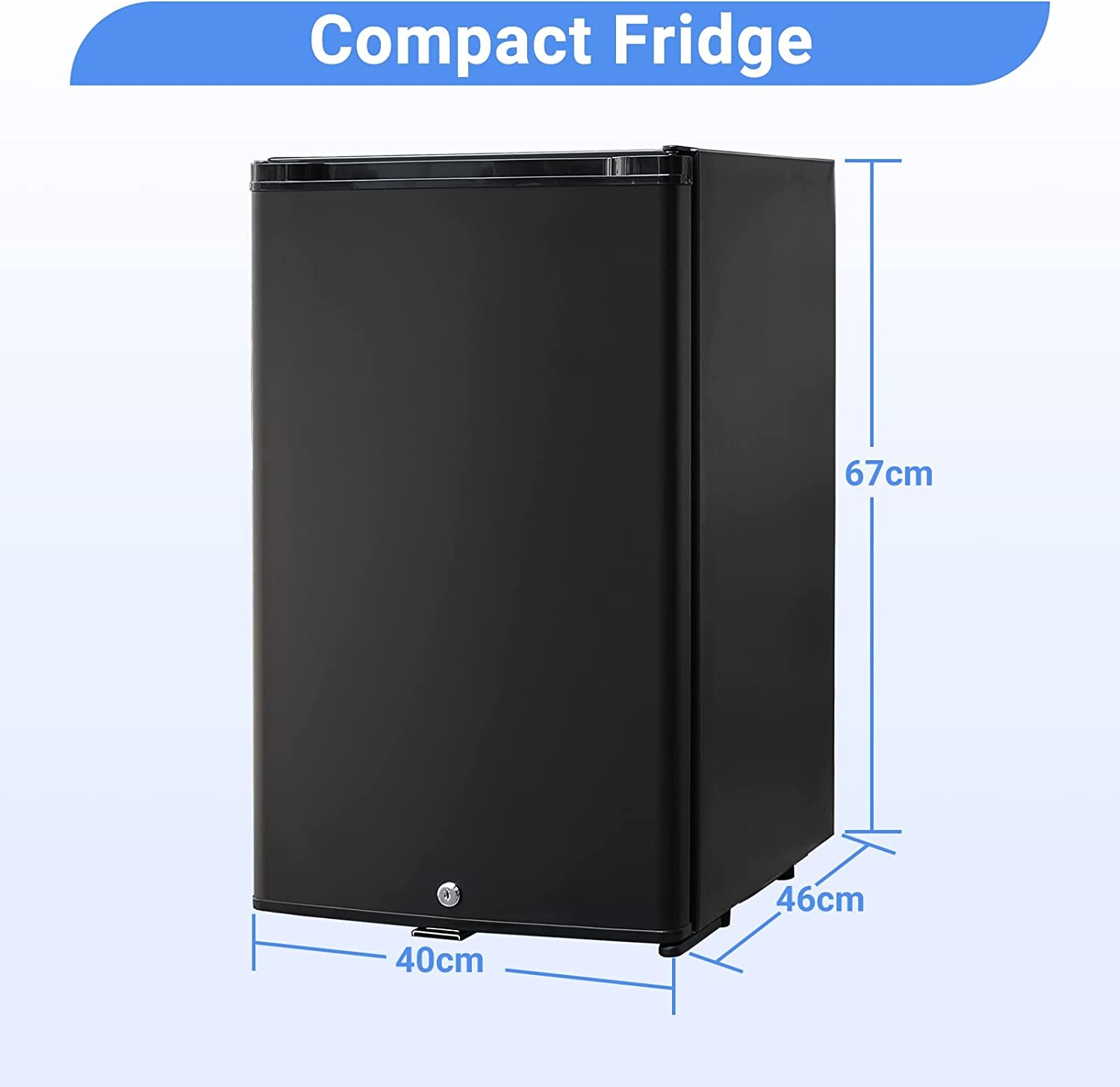 Smad 1.7cu.ft 12/110V RV Absorption Refrigerator Mini Fridge Lock Truck Fridge