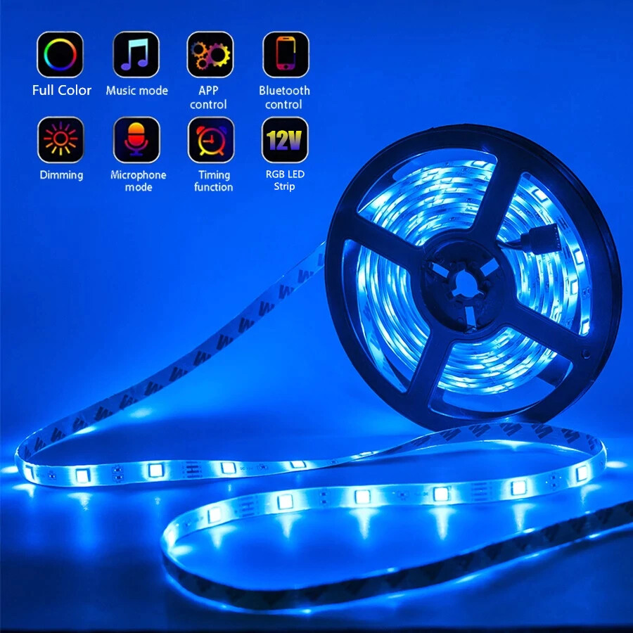 LED RGB 5050 SMD Flexible Light Strips 16.4ft. (5M) WIFI with Remote Controller