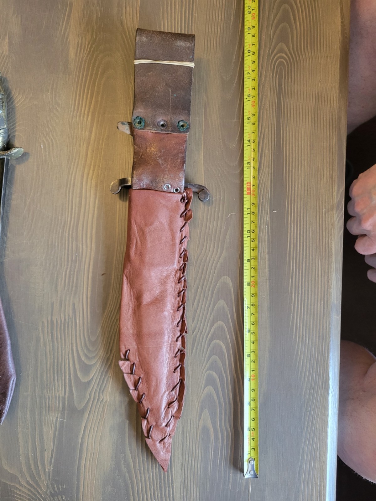 Custom Modified M1856 Bayonet by WKC/Stag Handle Bowie w/Custom Sheath