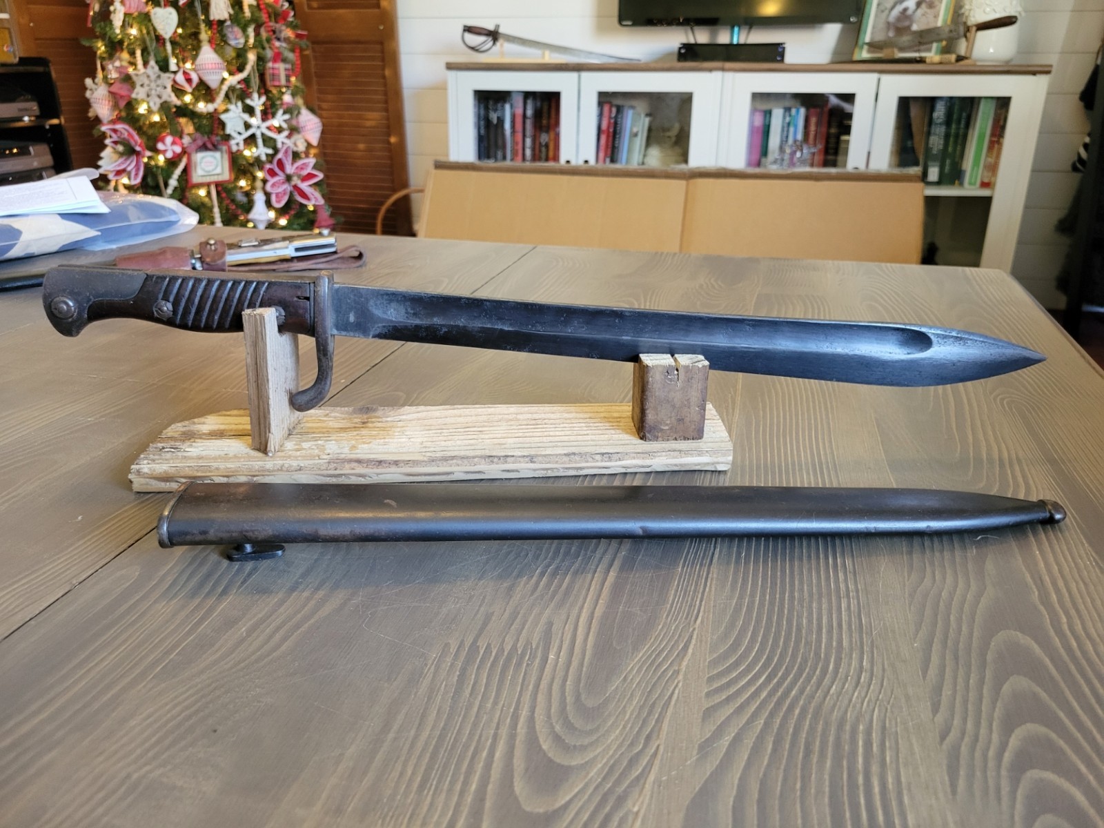 EXCELLENT! WWI German Mauser Butcher Blade Bayonet & Sheath