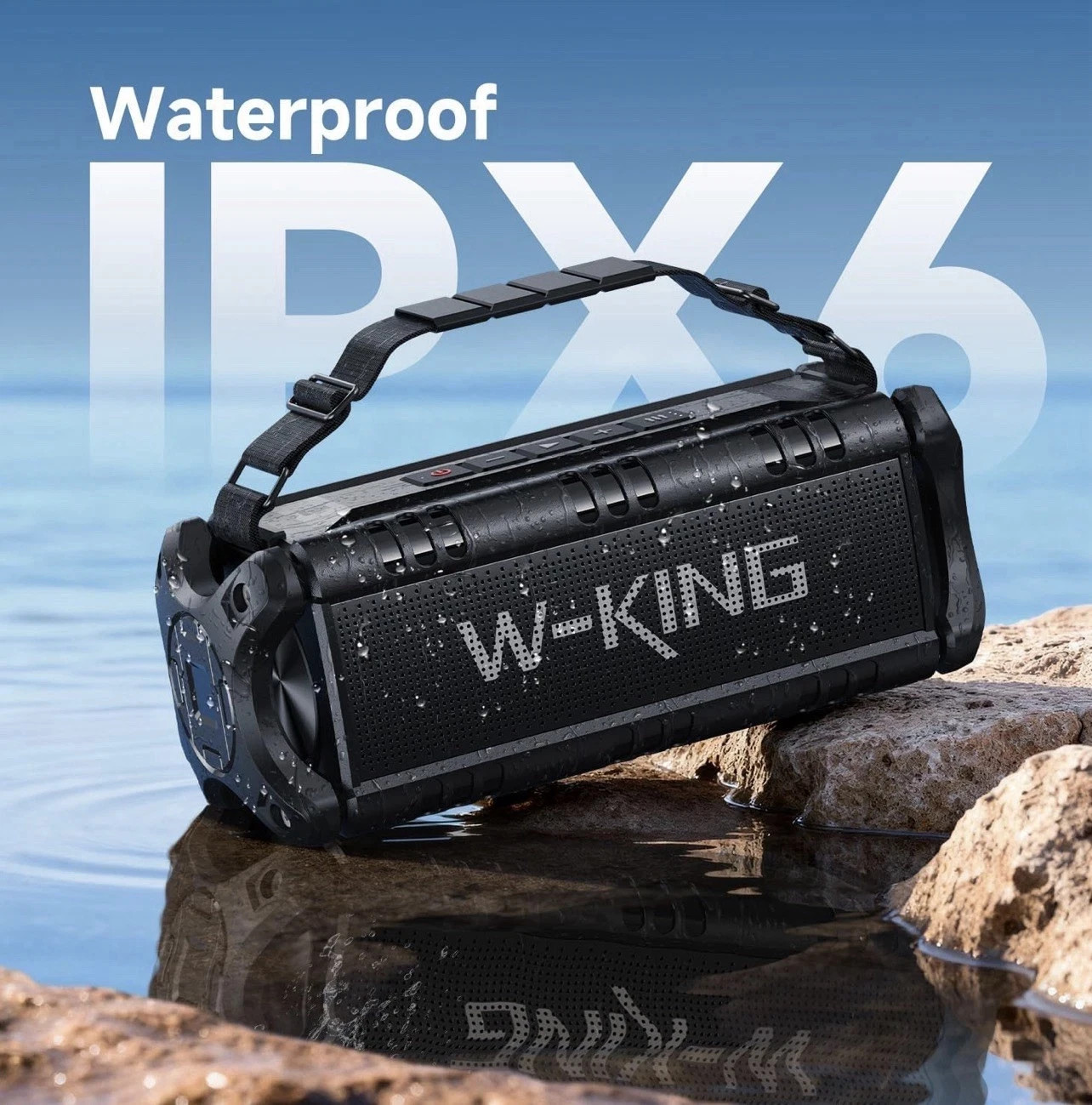 W-KING Bluetooth Speaker, 90W Max Portable Outdoor Speaker Loud
