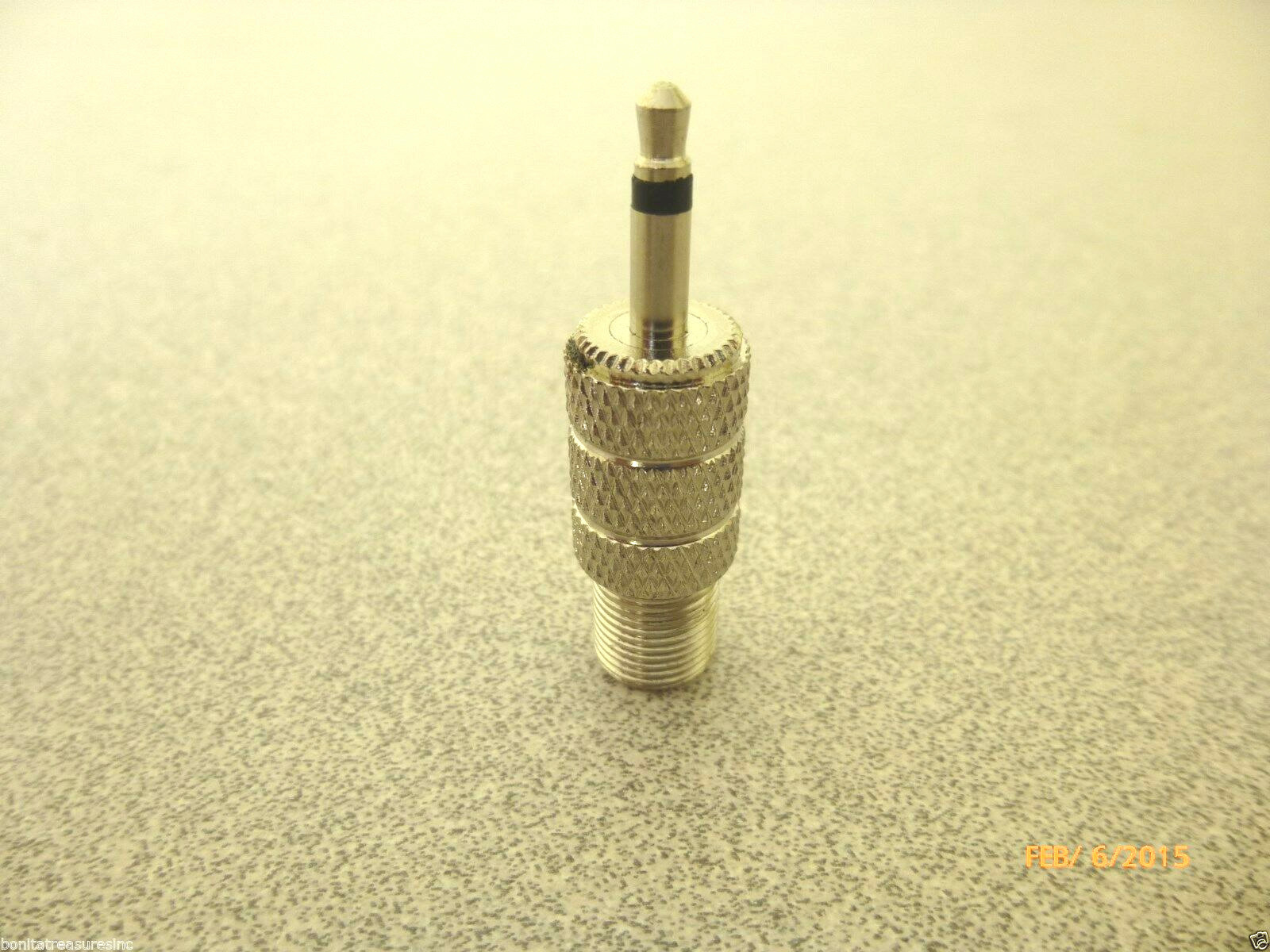 Adapter converter F TV female jack to 3.5mm 1/8" mono male plug pin RF COAXIAL