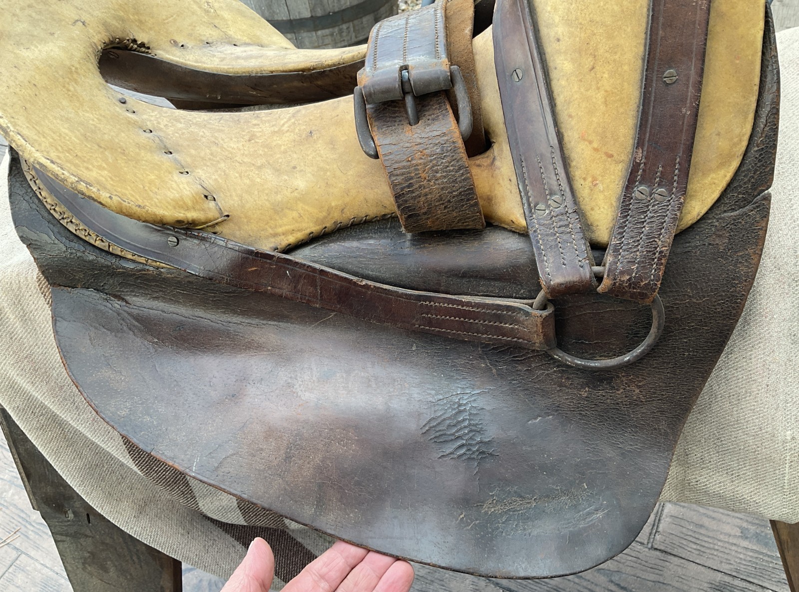 Rare M 1875 Indian Wars Antique 1860s 1870s Wagon Drivers Saddle Civil War