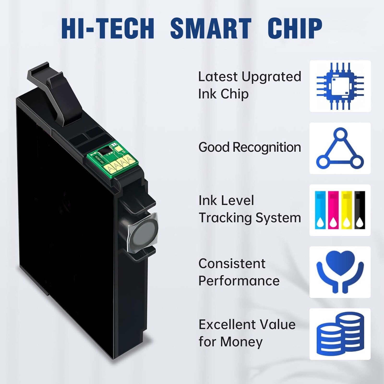 Compatible 212XL Ink Cartridges for Epson WF-2850 WF-2830 Printers (4-Pack)