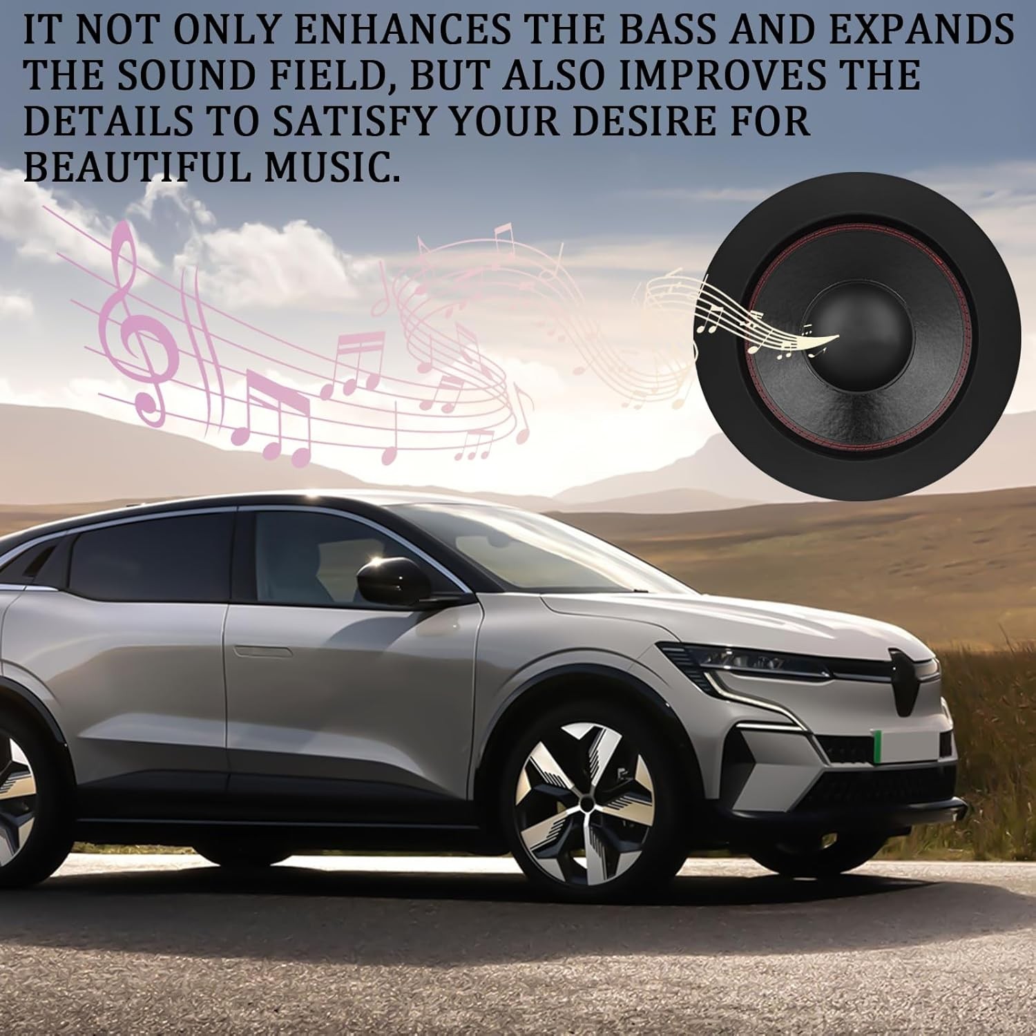 4PCS 6.5 Inch Speaker Foam Rings, Self-Adhesive Door Baffle Enhancer for Stereo