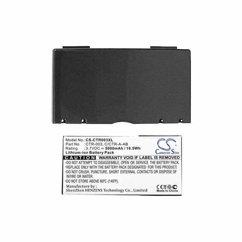 5000mAh Battery For Nintendo 3DS,CTR-001,MIN-CTR-001;P/N:C/CTR-A-AB,CTR-003