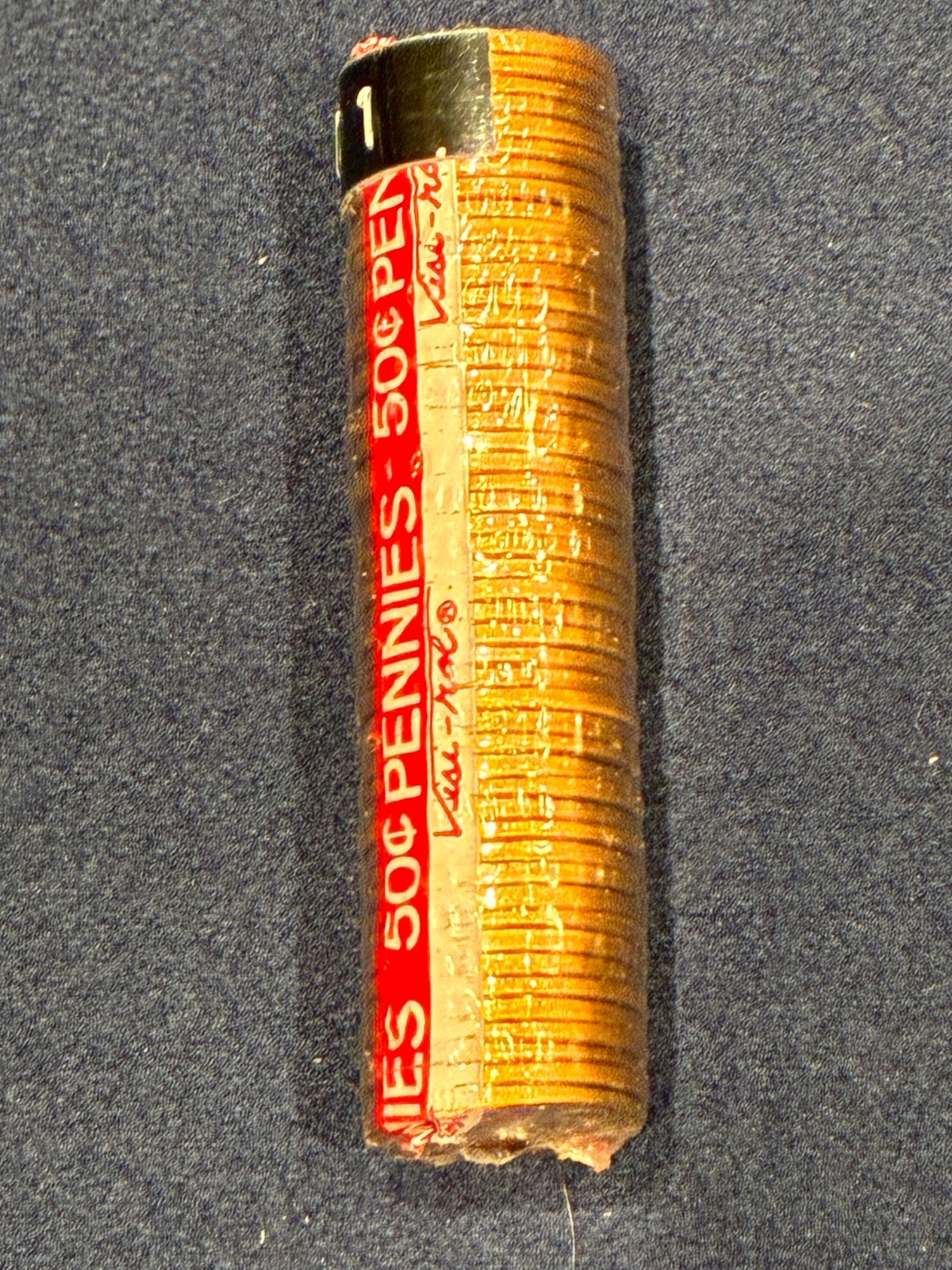 1971 P Lincoln Memorial Cent Roll BU Uncirculated OBW Clear Roll Wrapped