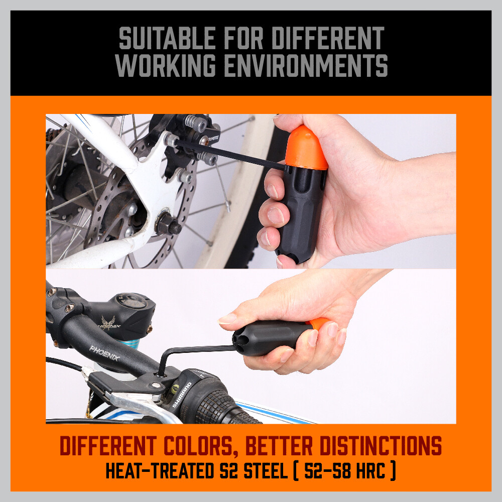 26 Allen Wrench Set Hex Key Set Tool Alan Hex Metric SAE Ball End Short Long Arm