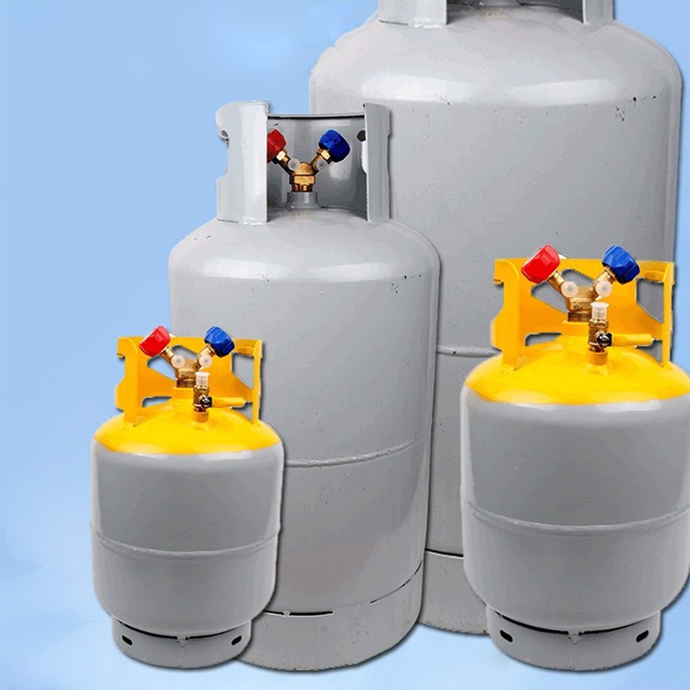 Refrigerant Recovery Reclaim 30lbs AC Freon Recovery Cylinder Tank with Y Valve