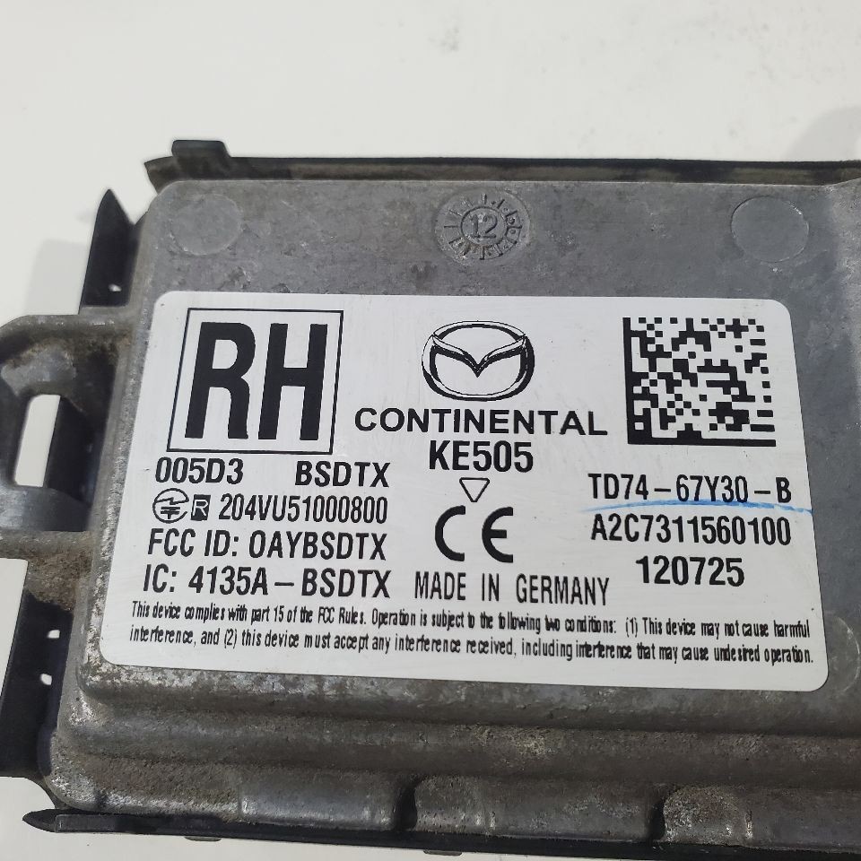 2013 2014 2015 Mazda CX-9 OEM Right Rear Blind Spot Radar TD7467Y30B