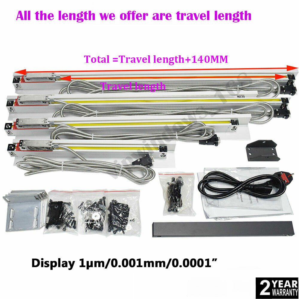 1μm Linear Scale DRO 2/3 Axis Digital Readout Encoder High Precision Lathe Mill