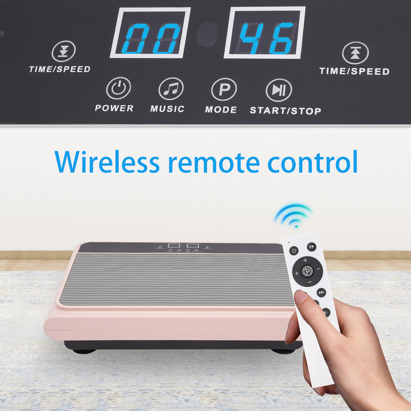 Vibration Plate Exercise Machine Whole Body Exercise W/ Quiet Motor Bluetooth US