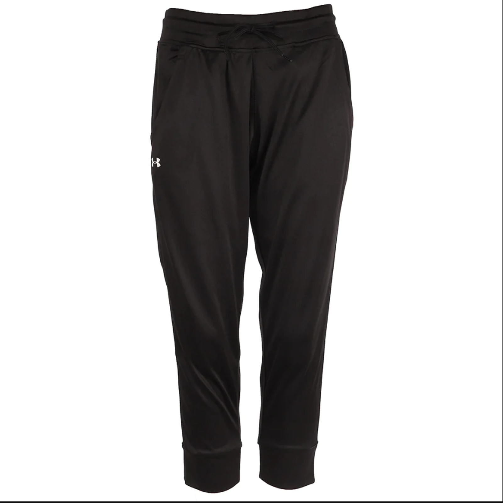 Under Armour Women's Tech Capris 3/4 Pants Large Black Athletic New MSRP$40