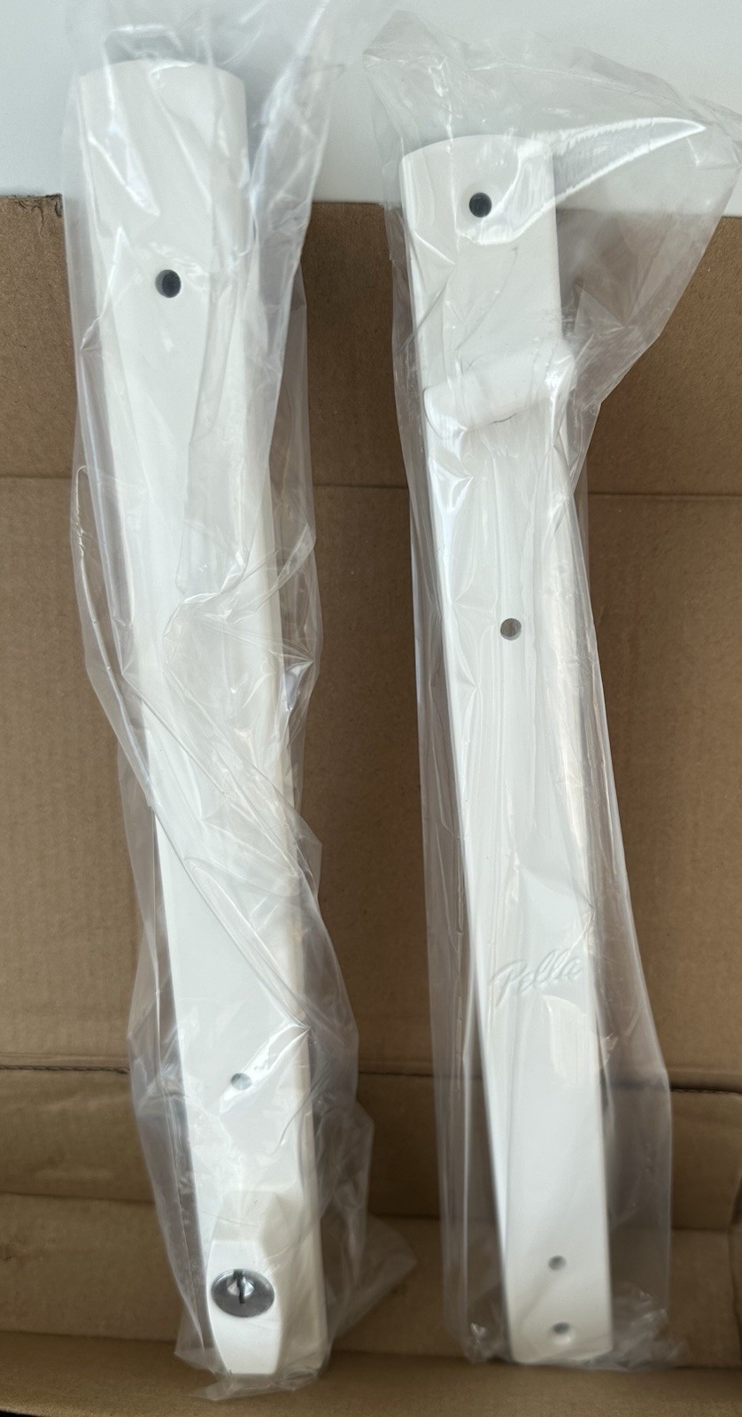 Pella 250 Series V988040 Sliding Patio Door Handle Set White Metal Lock Open Box