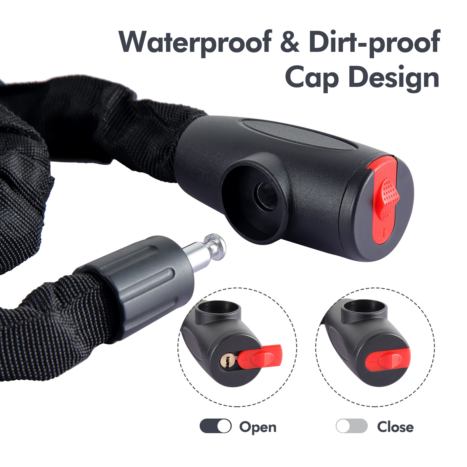 Lot Anti-theft Lock Electric Scooter Motorcycle Mountain Bike Chain Locks w/Keys