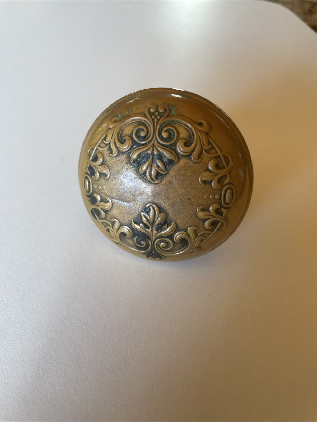 Antique Bronze Door Knob 2 1/4 Inch Diameter