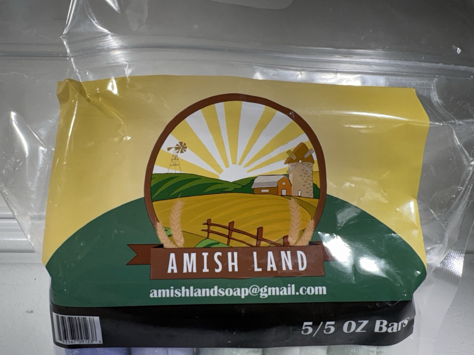 AMISH LAND BAR SOAP 5 5OZ BARS TOTAL 1 BAG