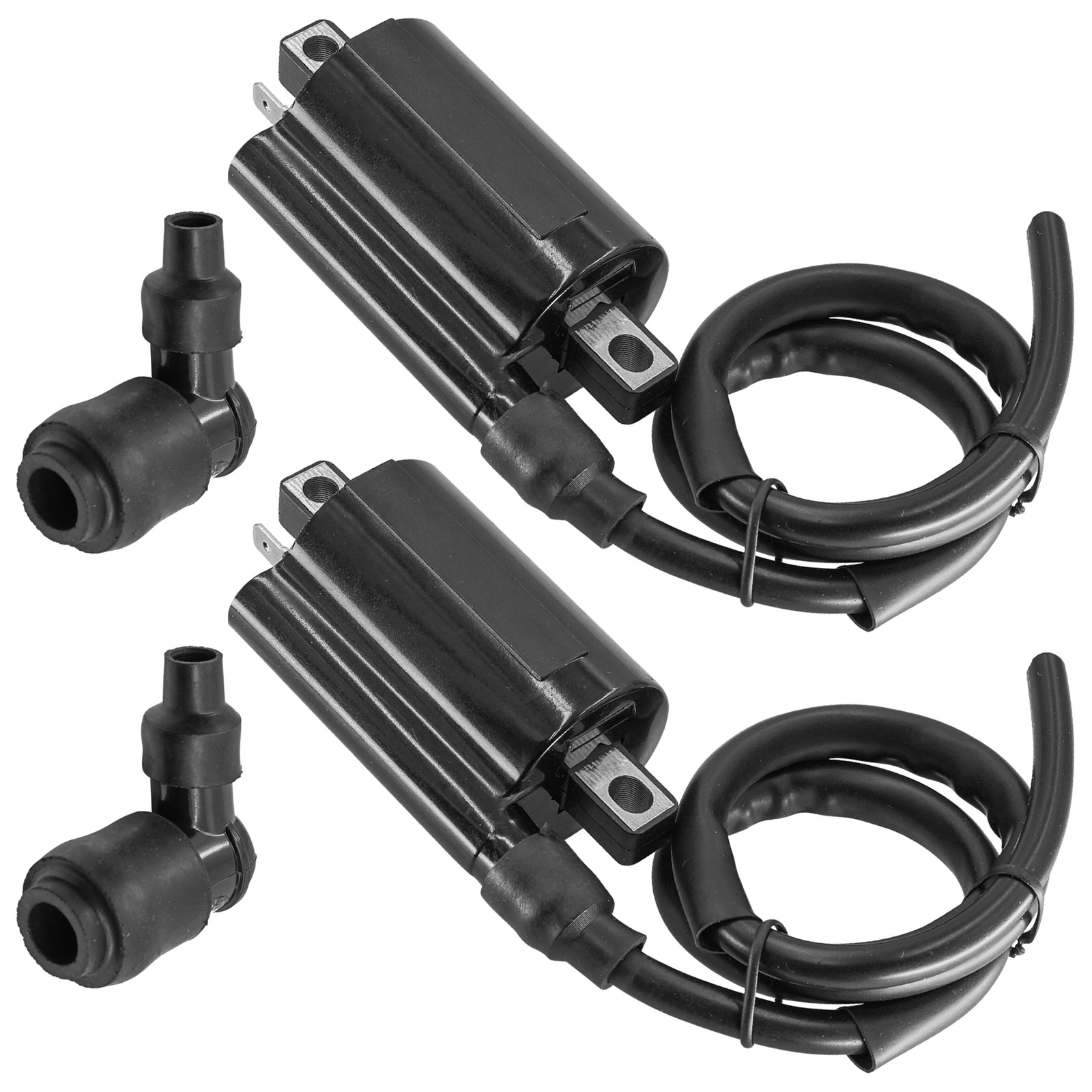 Ignition Coil w/ Spark Plug Boot Cap For Kawasaki Mule 3010 KAF620 2007-2008