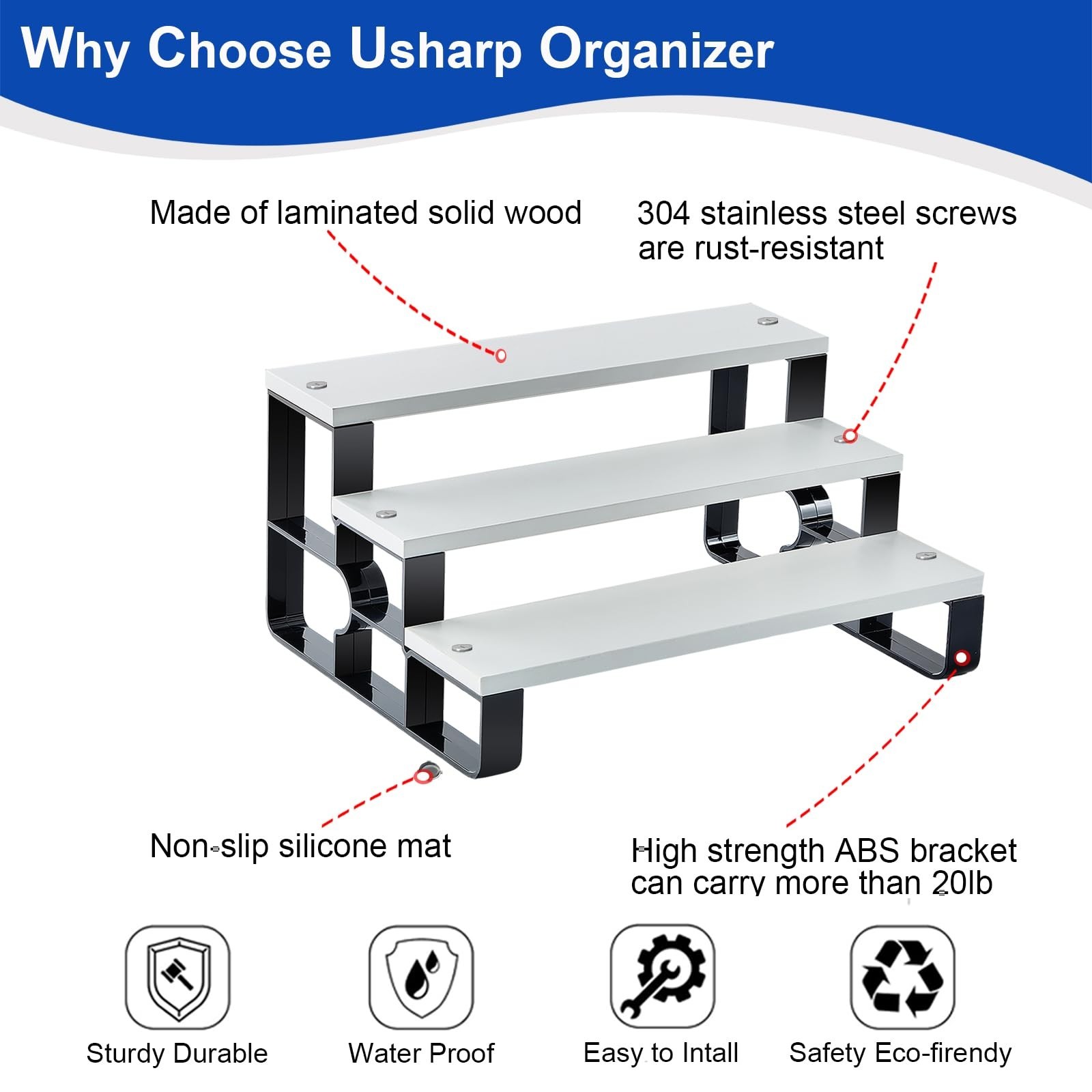 Wood Cologne Organizer for Men,Perfume Organizer for Bathroom Countertop,3 Ti...