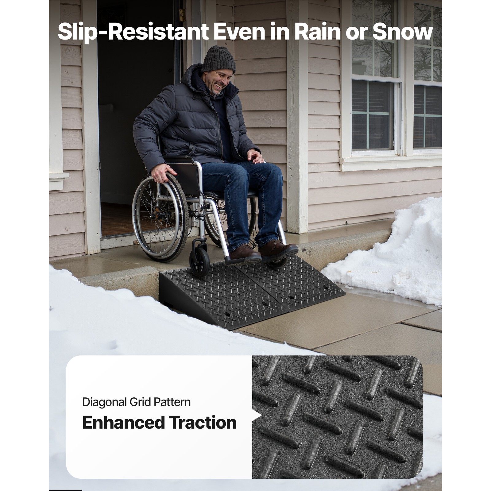 Uimoso 2 Pack Driveway Curb Ramps, 7-Inch Rise, 7000 lbs Load Capacity